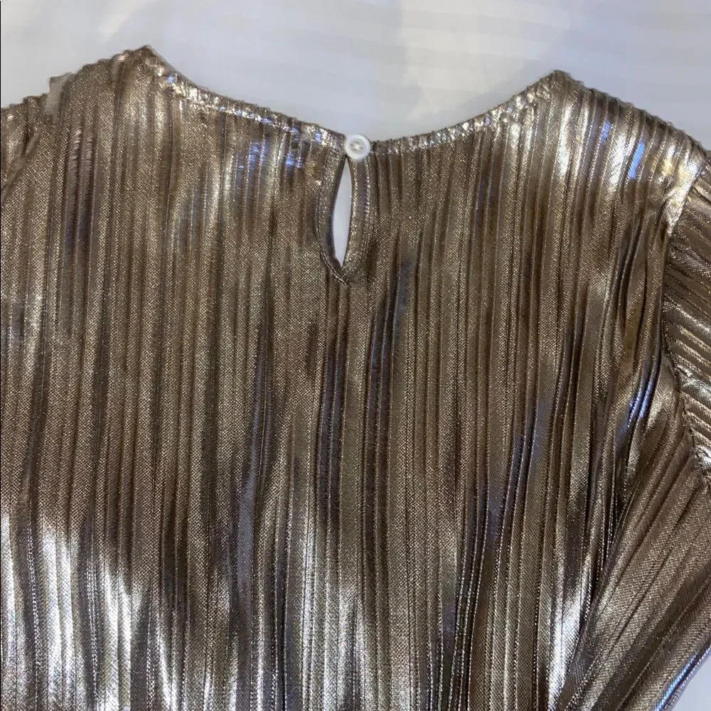 Copper Key Girls Metallic Kids Dress with Belt size large 12/14